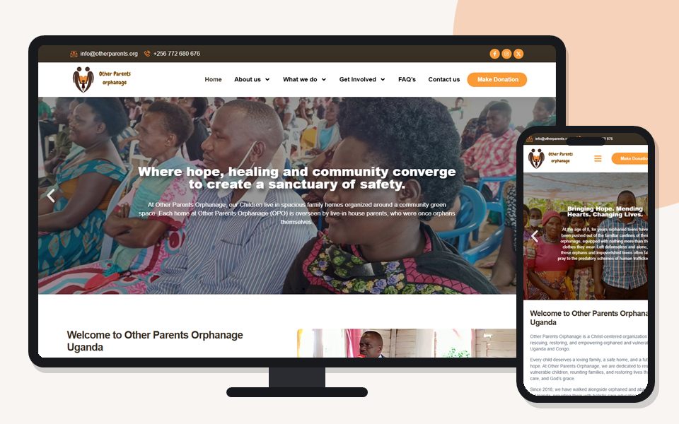 Other Parents website shown on a desktop monitor and a mobile phone